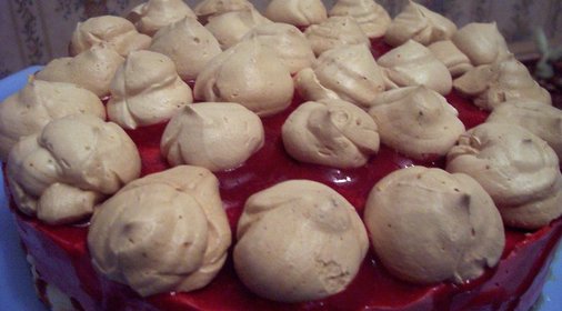 Торт воздушный малиново-творожный без муки