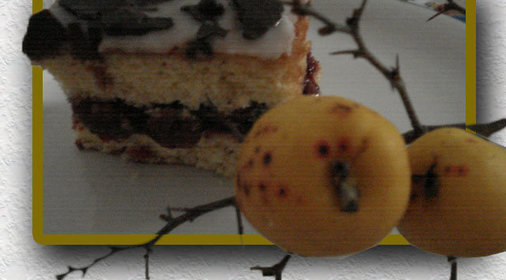 Бисквитный тортик по-немецки (с вишнями)