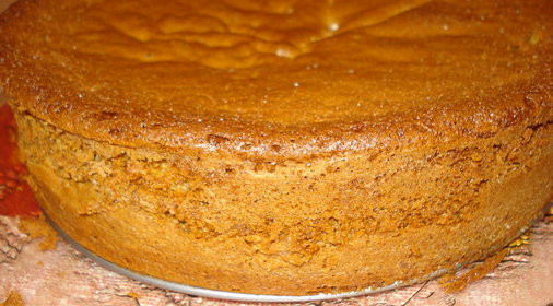 нежный высокий ореховый бисквит для торта