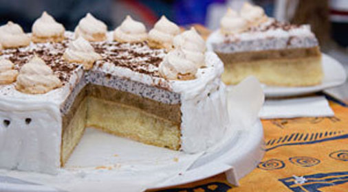 Торт «Бананово - клубничный»