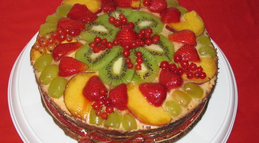 торт фруктовый сад