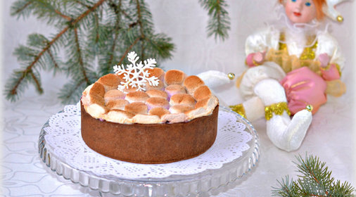 Шоколадный торт с маршмеллоу