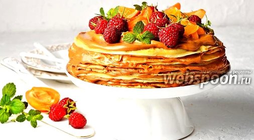 Блинный торт со сгущёнкой