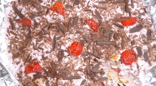 тортик творожно-клубничный