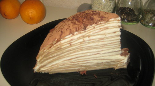 Блинный торт со сливочным кремом