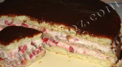 Творожно-ягодный торт