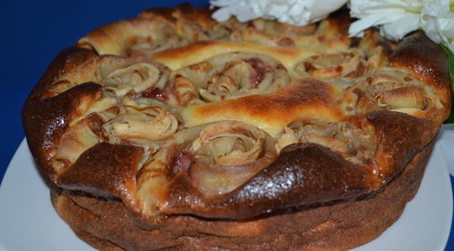 Омлетный торт с грибами