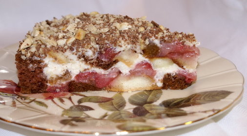 Простенький меланжевый тортик ( бисквитный)