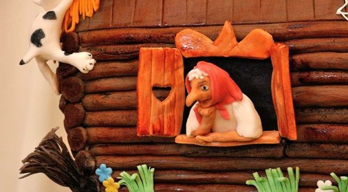 Торт Избушка на курьих ножках