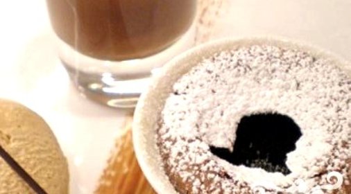 Теплый шоколадный пирог