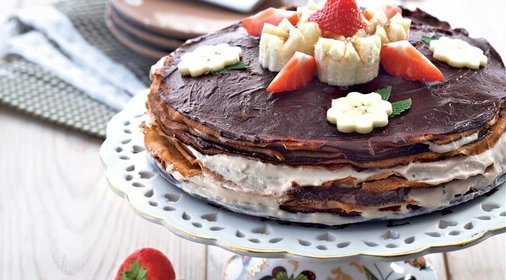 Банановый блинчатый торт