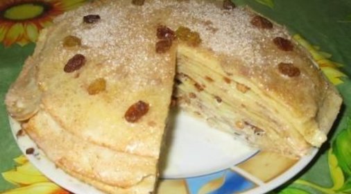 Торт блинный со сгущенкой