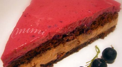 шоколадный торт со смородиновым муссом