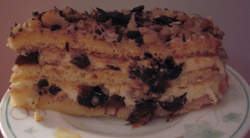 Торт с черносливом и грецкими орехами
