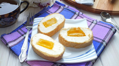 Торт-рулет Снежок