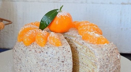 Блинный торт с шоколадом