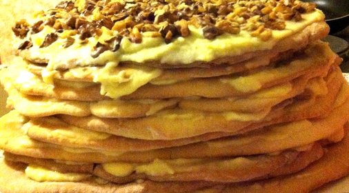 Медовый торт с грецкими орехами