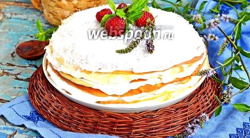 Блинный торт со сметанным кремом