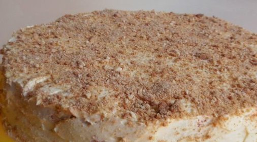 Торт бисквитный с заварным кремом