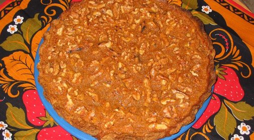 Карамельно-ореховый торт