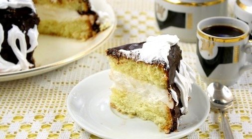 Торт бисквитный с «Птичьим молоком»