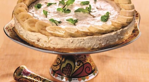 Творожный торт с замороженными бананами