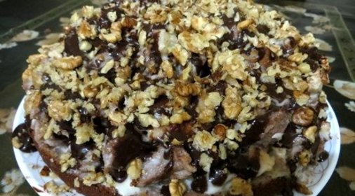 Торт Айсберг с орехами