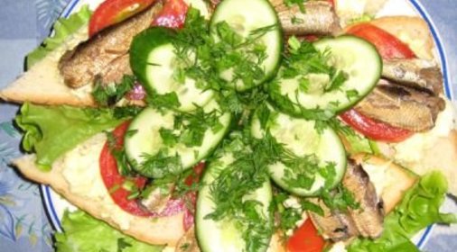 Торт бутербродный «Шпротный»