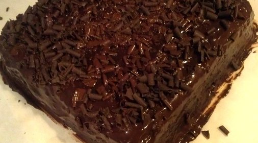 Шоколадный торт в глазури