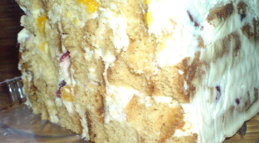 Торт Творожно-медовое полено