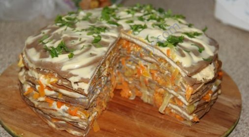 Тортик из куриной печени