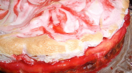 торт Творожник с клубникой