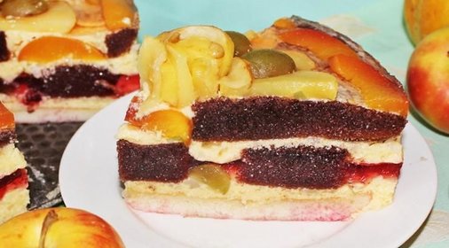 Торт с нежнейшим творожным кремом