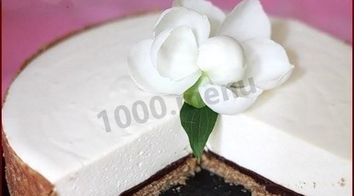 Воздушный творожный торт с шоколадом