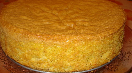 нежный высокий ванильный бисквит для торта