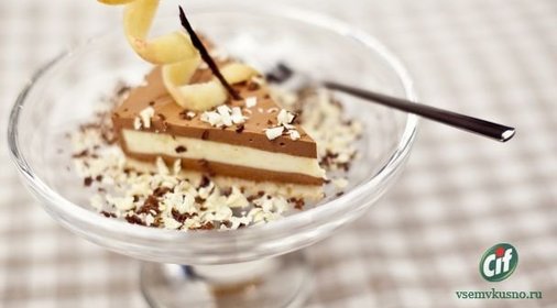 Шоколадный торт с ванильным кремом