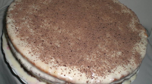 Творожно-ягодный торт