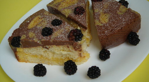 Торт с шоколадно-банановым кремом