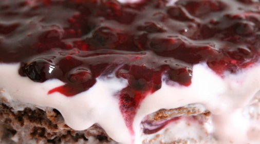 Шоколадно-ягодный торт