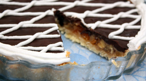 Шоколадный торт с ириской