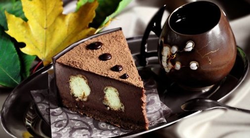 Шоколадно-ванильный торт Облака в небо спрятались