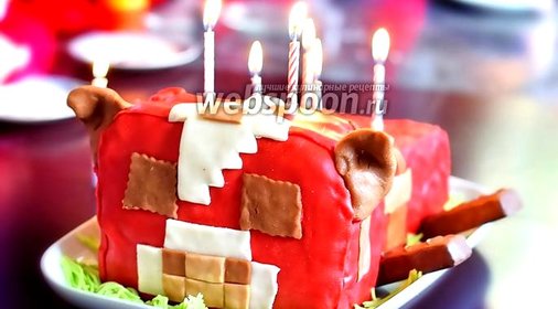 Торт «Корова» из Майнкрафт