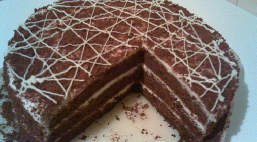 Сырно-шоколадный торт