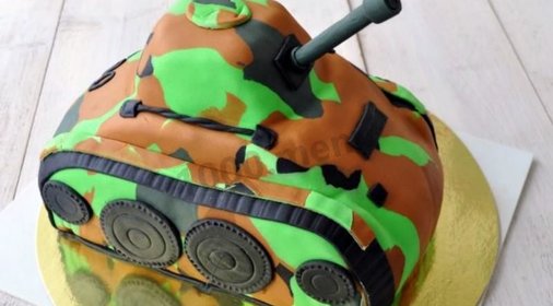 Торт Танк из мастики