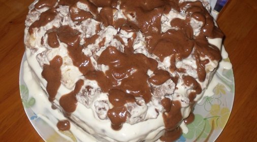 Шоколадно-банановый торт