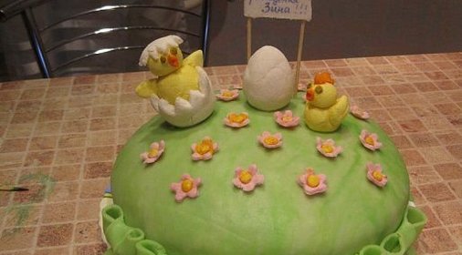 Торт с цыплятами