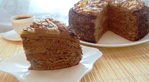 Бананово-шоколадный торт