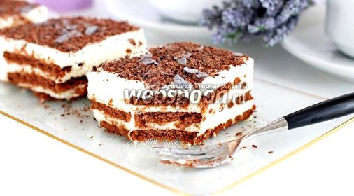 Торт без выпечки из печенья и творога