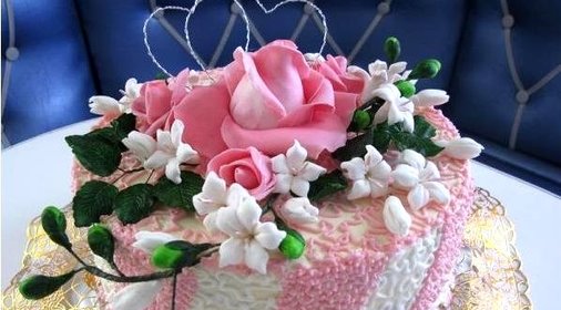 Торт Цветы из мастики