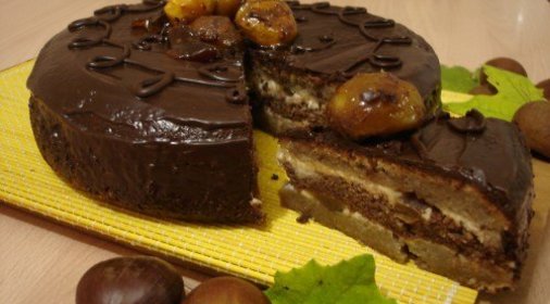 Торт каштаново-шоколадный Осенний блюз Тест драйв VITEK